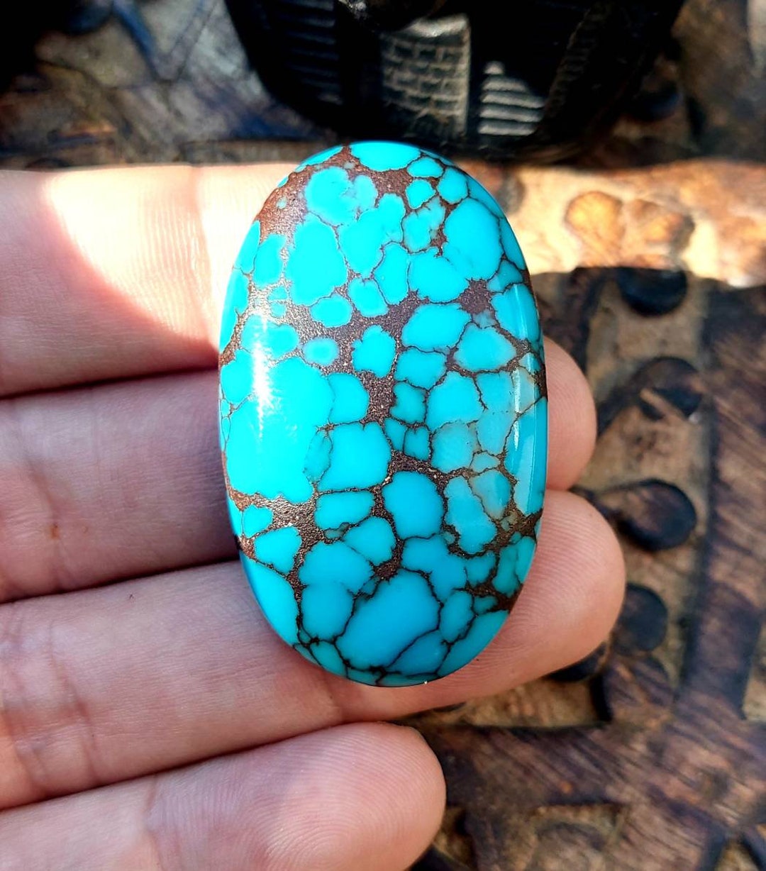 Egyptian Turquoise, Natural Turquoise, Cabochon, High Grade, Authentic Turquoise, Sinai