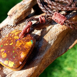 Boulder Opal, ketting, hanger, cadeau, voor hem, voor haar, Australian Opal