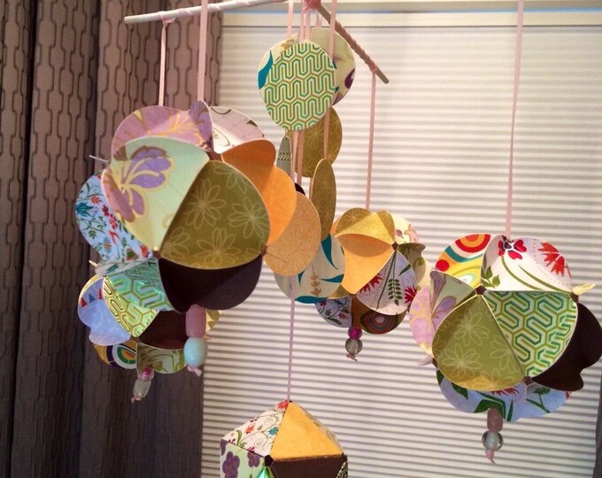 Baby Mobile Origami Globe Mobile Nursery Mobile Baby Girl Etsy