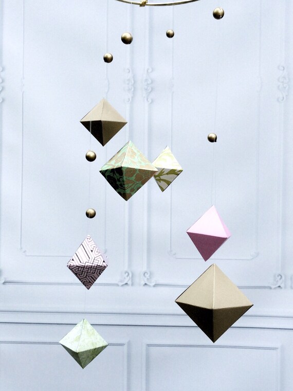 Items similar to Minimalist Baby Mobile Modern Geometric Mobile