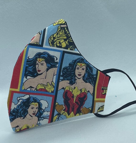 Wonder Women Face Mask Super Hero Etsy