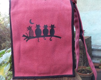 Camvas shoulder bag, messenger bag, printed bag