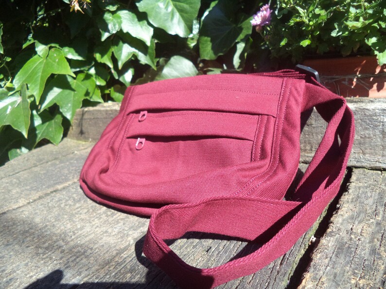 Claret canvas fanny pack,belt bag,hip bag