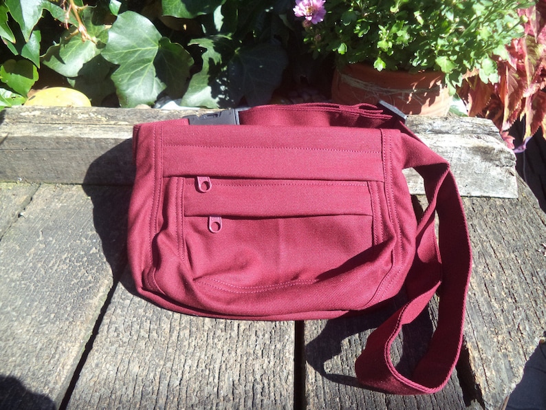 Claret canvas fanny pack,belt bag,hip bag