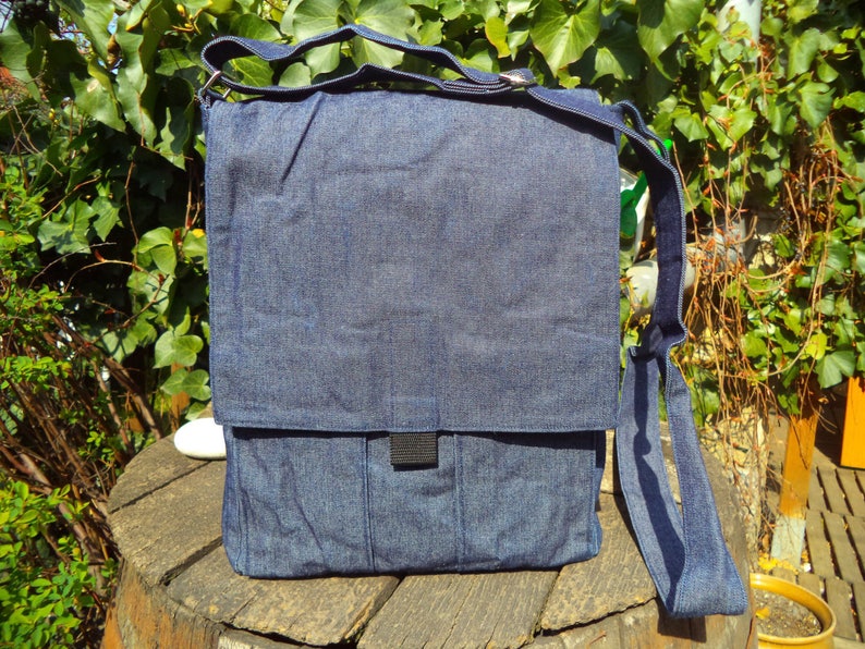 Blue jeans shoulder bag messenger bag