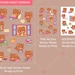 Cute Kawaii Printable Digital Stickers Clipart Daily Bear and Pet Dog ...