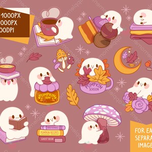 Puede incluir: Un conjunto de 10 ilustraciones digitales con lindos fantasmas en varias escenas oto&ntilde;ales. Los fantasmas llevan sombreros, sostienen calabazas, leen libros y disfrutan de una taza de caf&eacute;. Las ilustraciones son perfectas para agregar un toque de fantas&iacute;a a tus proyectos de oto&ntilde;o.