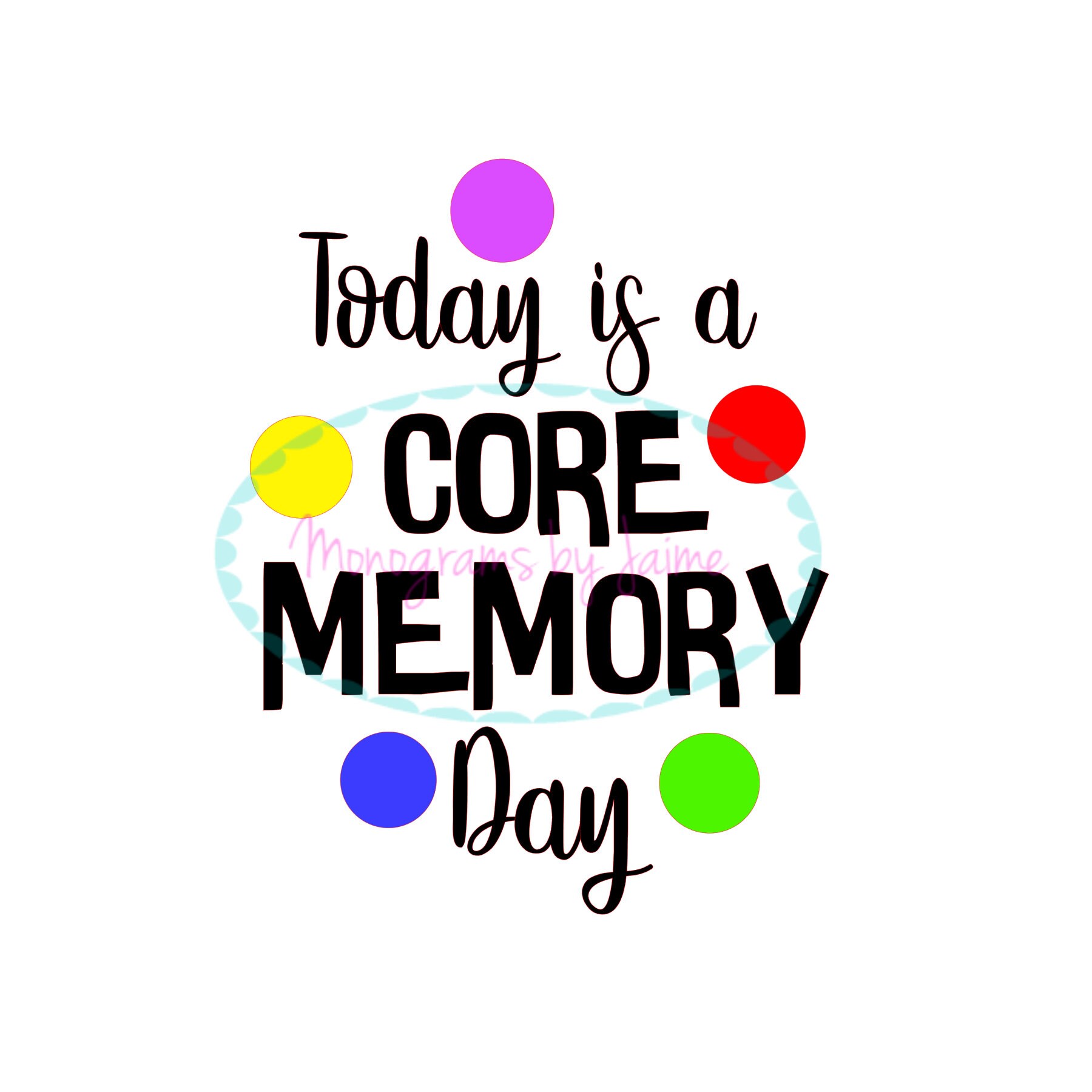 Digital SVG File Core Memory Day Inside Out | Etsy