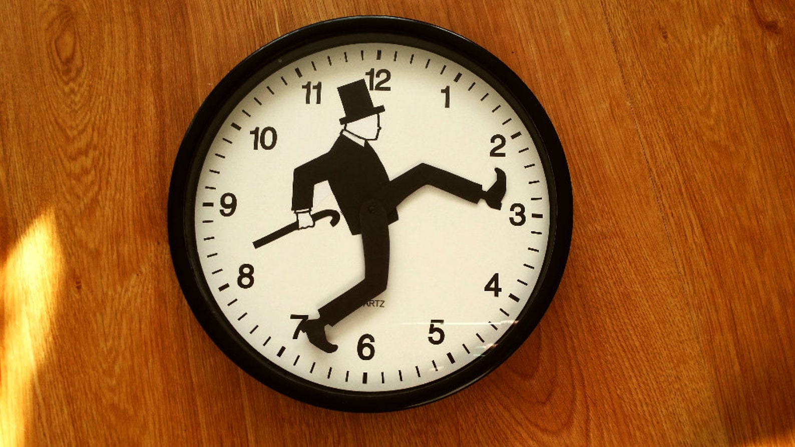 Silly walk clock novelty clock funny wall clock black and Etsy