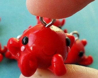 cute octopus polymer charm