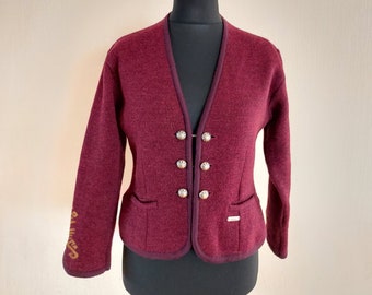 Vintage ODA Norwegian Knitted Women's Wool Jacket Size Small to Medium