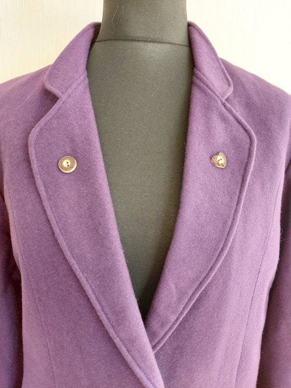 Vintage Purple Wool Womens German Trachten Loden … - image 4