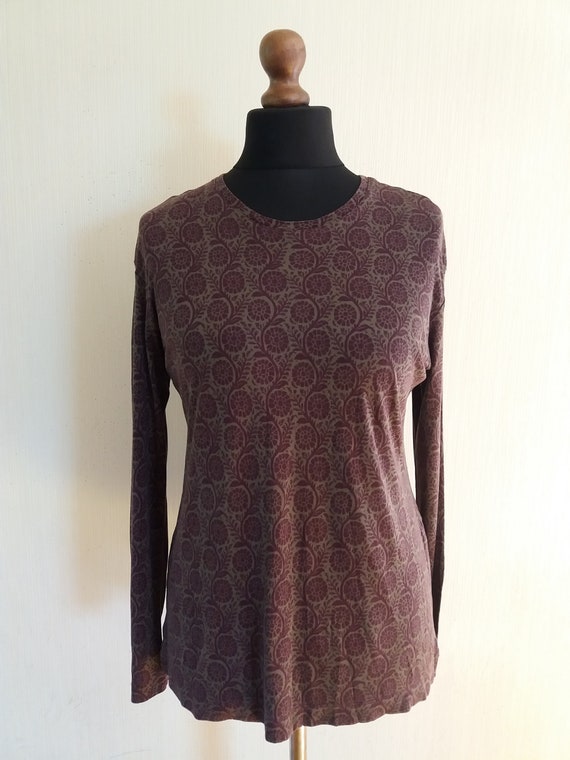 Vintage Marimekko Womens Top Long Sleeve Size Larg