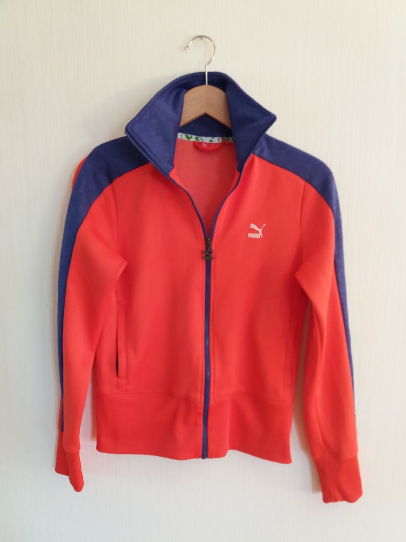 Vintage Orange Puma Jogging Hipster Unisex Jacket Size Small to Medium ...