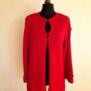 Vintage APLEKS Norway gebreid wollen vest maat Large