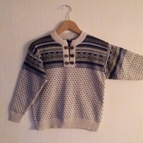 Vintage Nordic/Norwegian Childrens Winter Wool Sweater