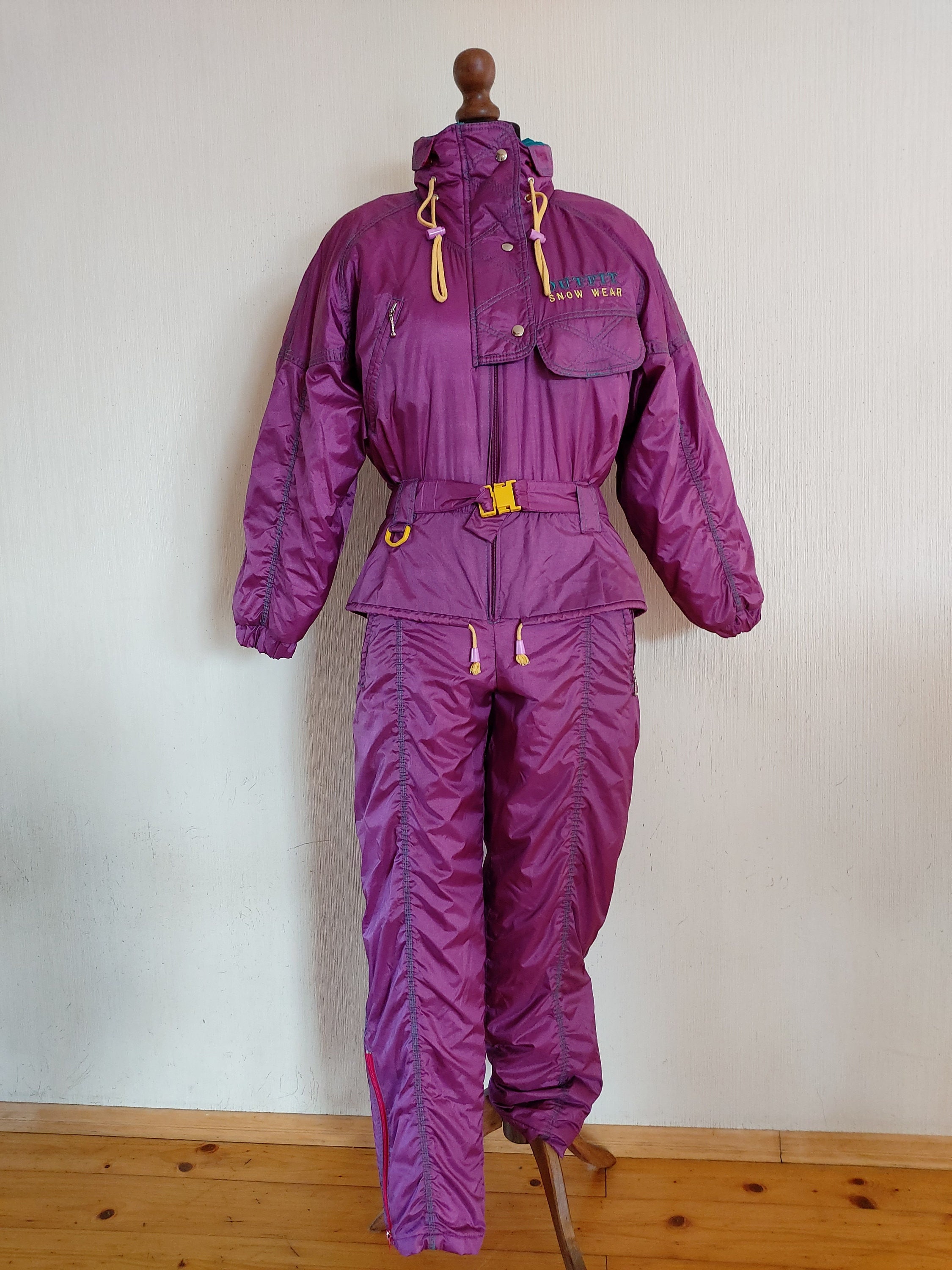 ヴィンテージ 90年代 パープル レディース ワンピース 冬用ジャンプ