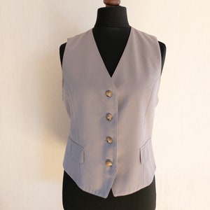 Vintage Beige Women&#39;s Elegant Formal Office Vest Size Large to XLarge