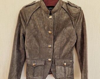 Vintage  Womens Suede Leather Jacket Small Size