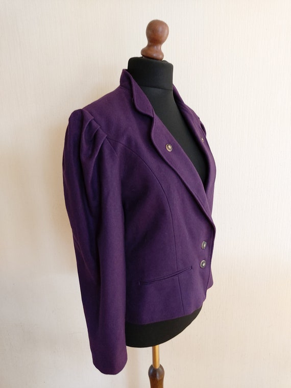 Vintage Purple Wool Womens German Trachten Loden … - image 2