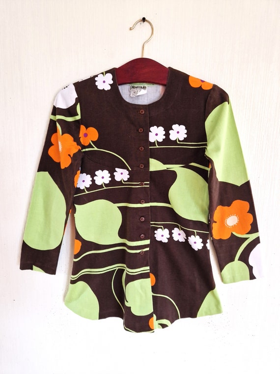 Vintage 70's Pia&Paula Finland Womens Cotton Blous