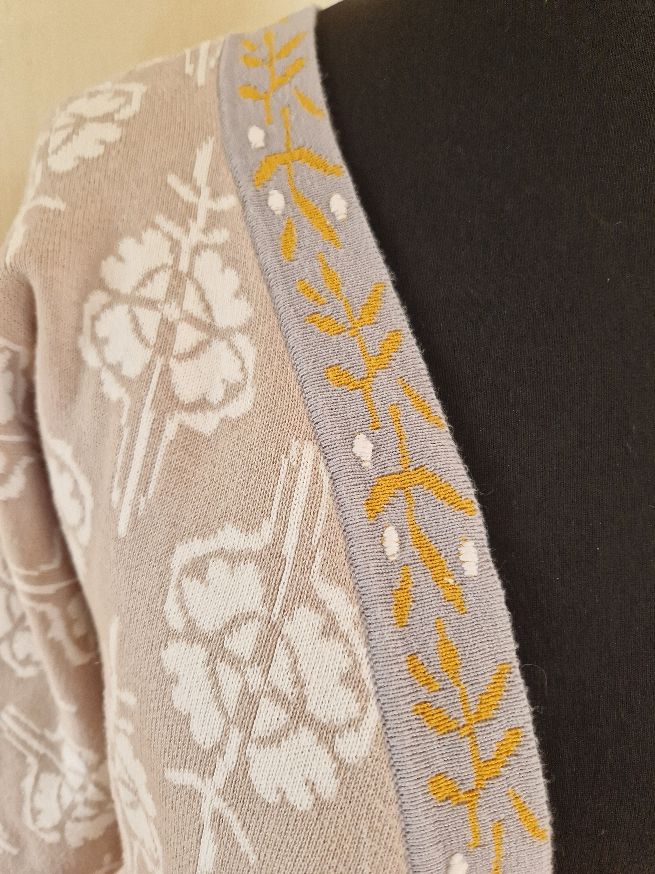 Cardigan Femme Vintage Gudrun Sjoden - Imprimé Géométrique Aztèque - Taille M