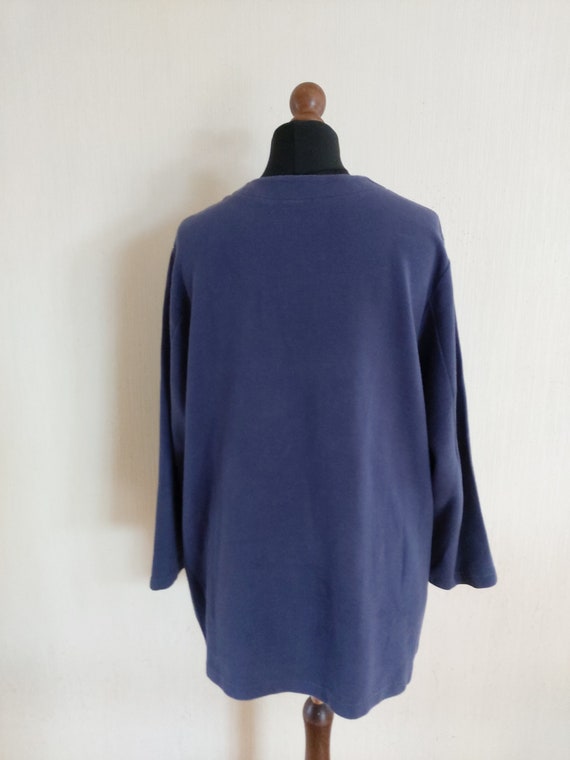Vintage Women's Marimekko Blue Cotton Jacket Larg… - image 4