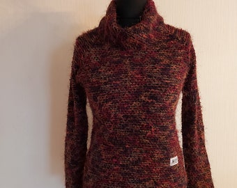 Vintage Winter Gestrickter Wollpullover Mittlerer Größe