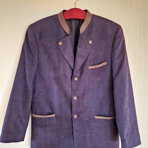 Vintage Classic Austrian Mens Tyrolean Traditional Folk Bavarian Jacket Size Large