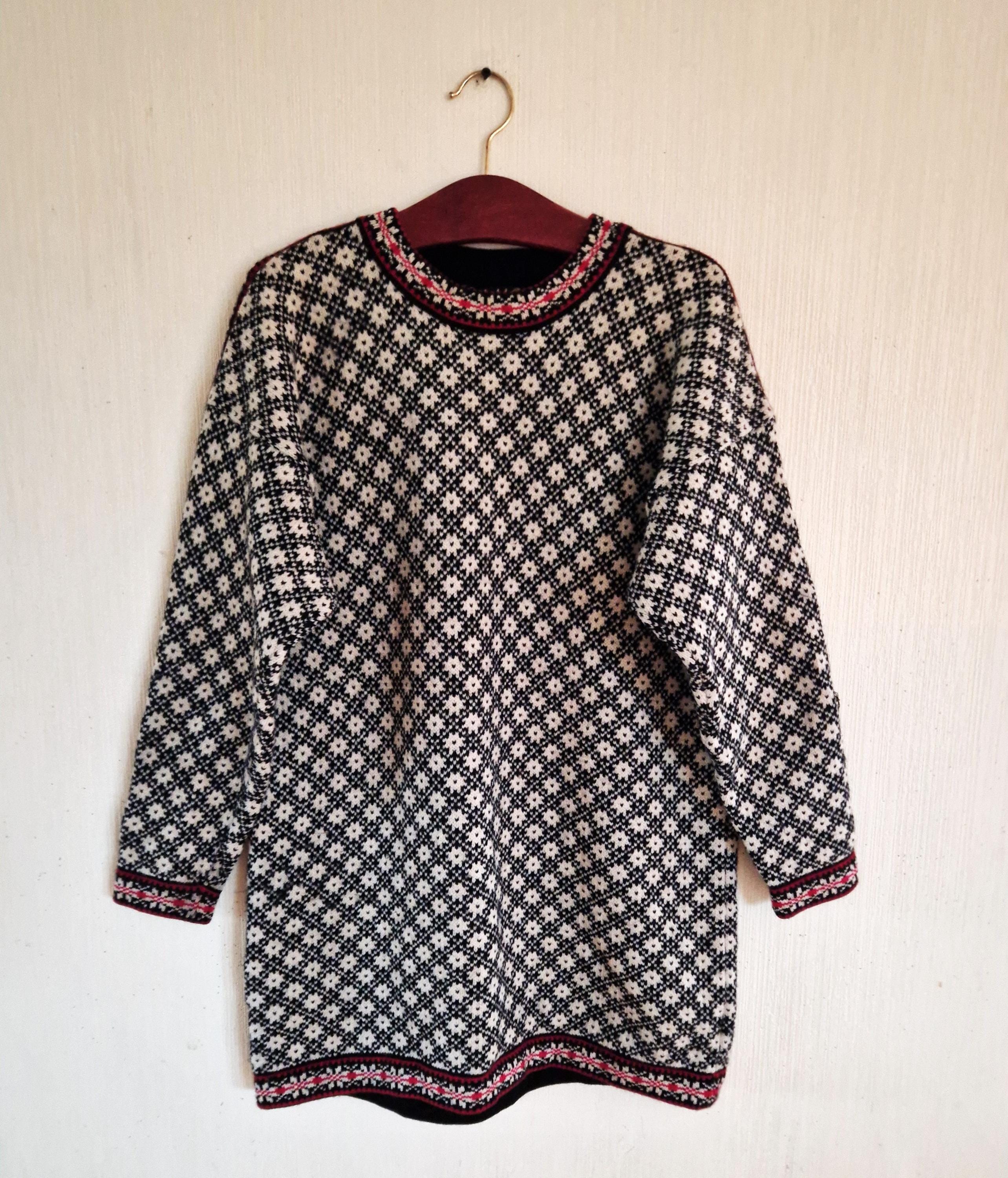 Vintage Apleks Norway Wool Long Sweater Size Medium - Etsy