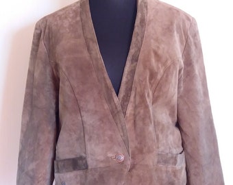 90s j. Peterman Striped Linen Blazer 42 L XL, Vintage Gray White Mod Jacket,  Unisex Large or Extra Large 