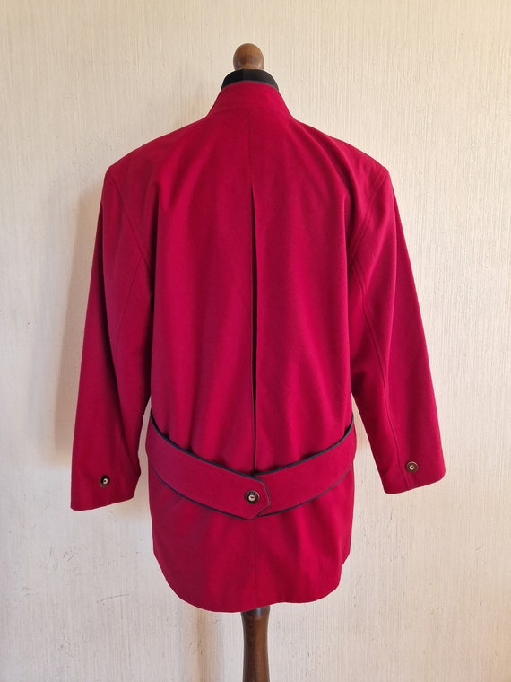 Vintage Red Wool Womens German Trachten Loden Tra… - image 4