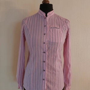 Vintage Dirndl  Cotton Women Trachten Austrian Folk Blouse Size Small