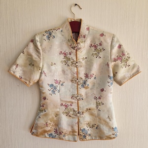 Vintage Women Chinese Cheongsam Asian Top Medium Size
