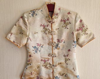 Vintage Women Chinese Cheongsam Asian Top Medium Size