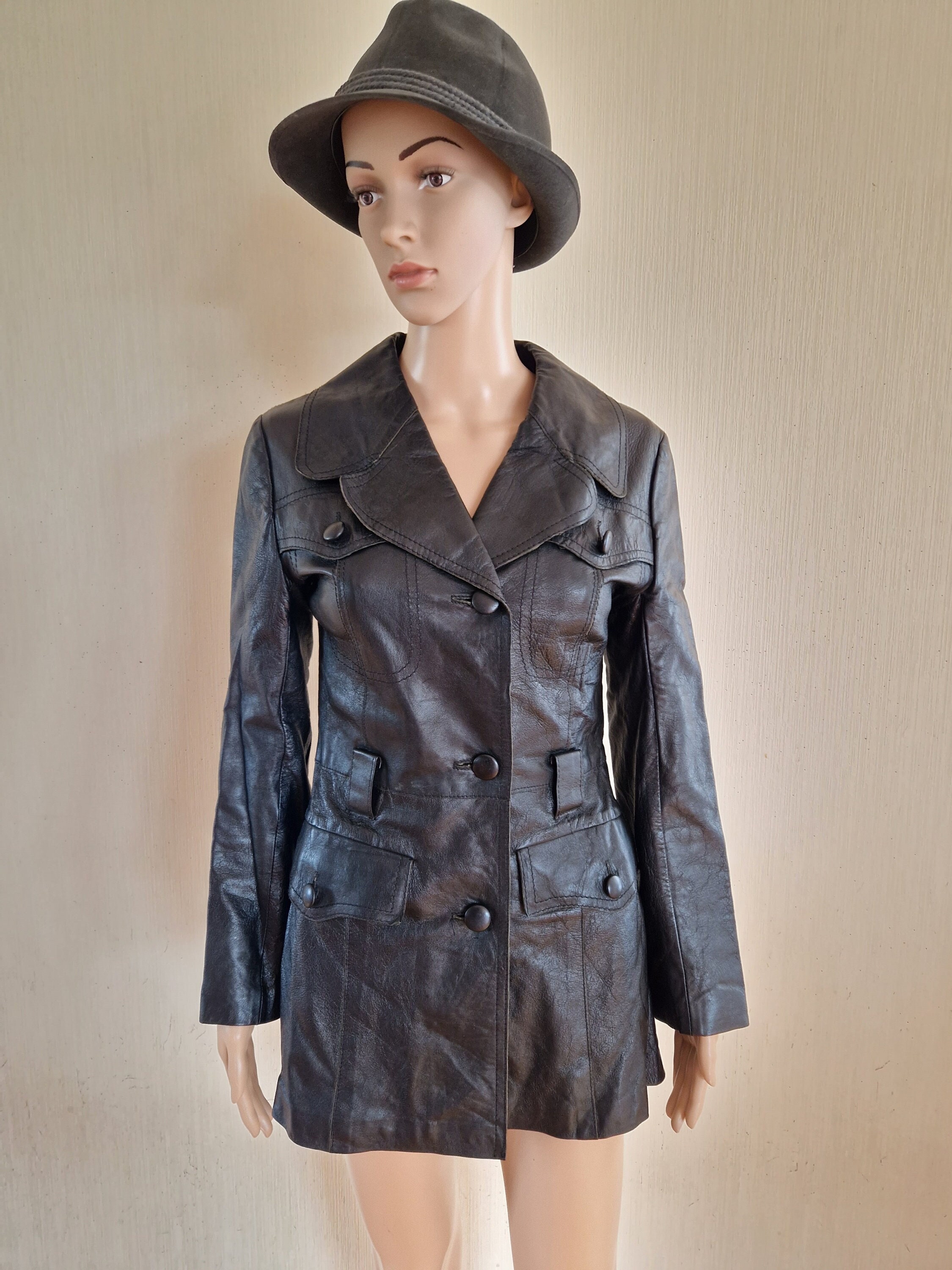 Vintage Okeva Finland Black Women Genuine Leather Jacket Vintage Okeva Finland Black Women Genuine Leather Jacket