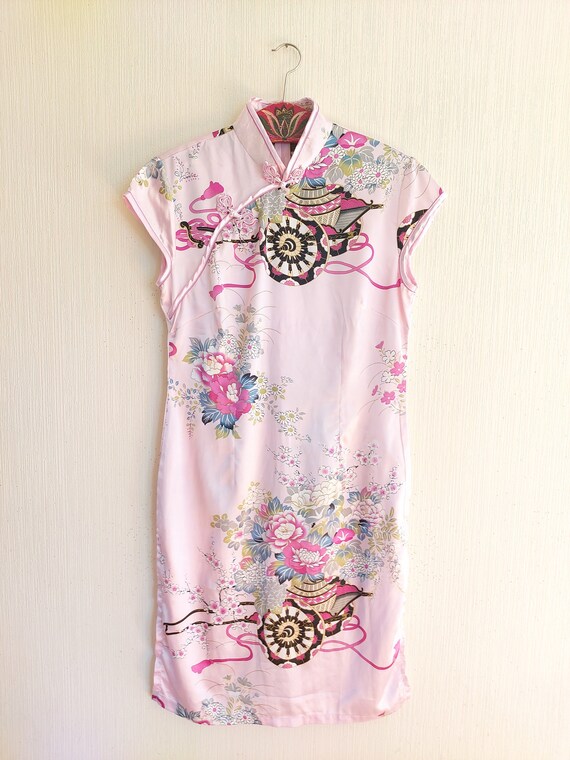 Vintage Asian Style Chinese Traditional Light Pink
