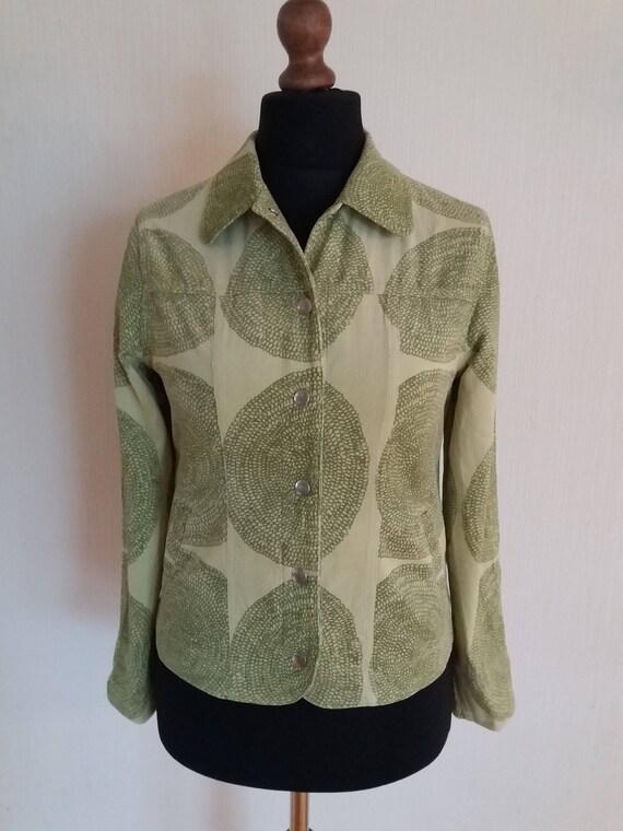 Vintage Corduroy Light Green Women's Marimekko Jac