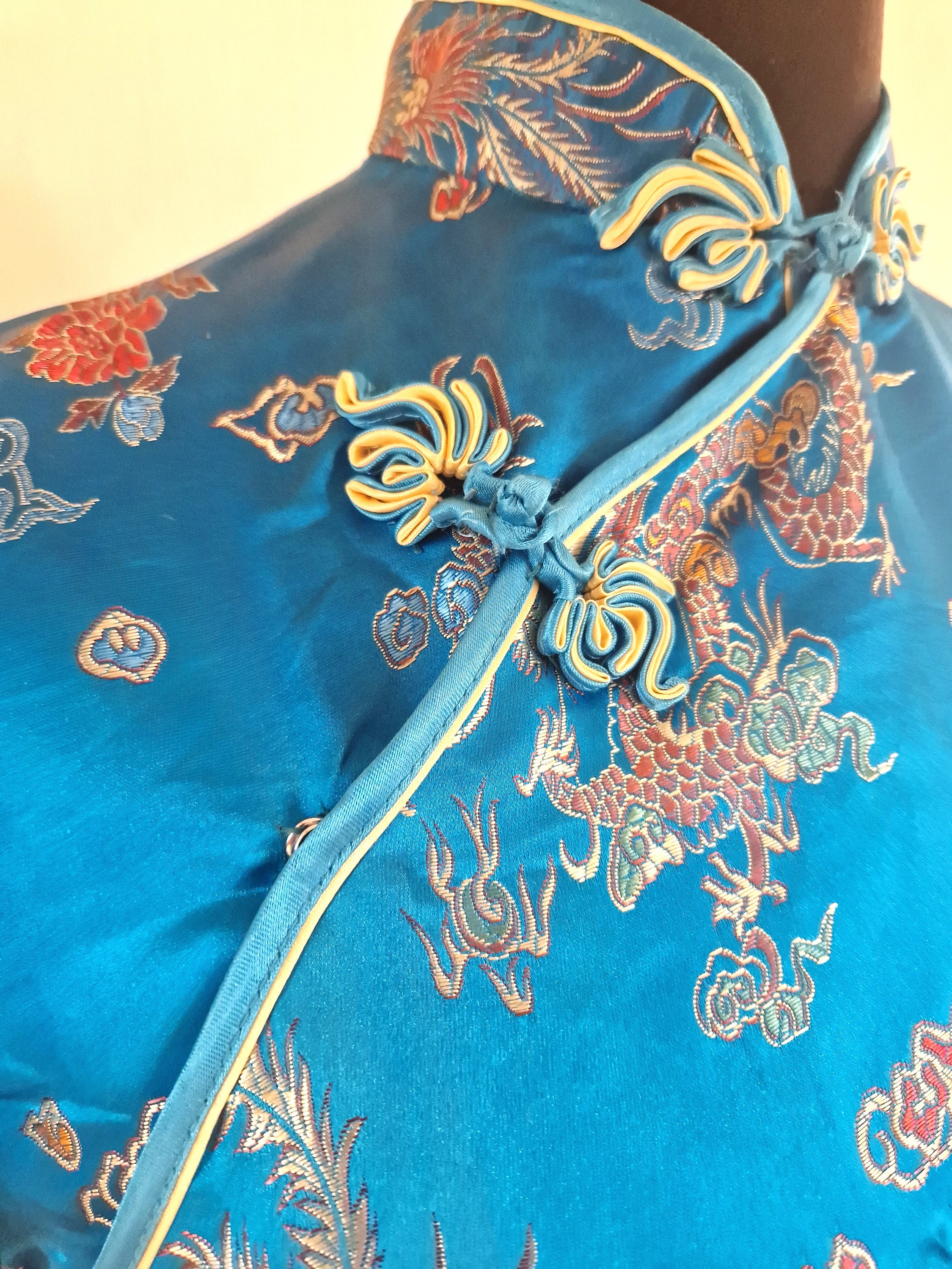 Vintage Asian Style Chinese Traditional Dress Xlarge to Xxlarge