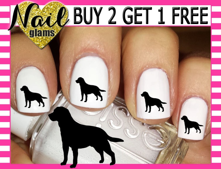 60 Nail Decals LAB LABRADOR RETRIEVER Dog Nail Art Etsy