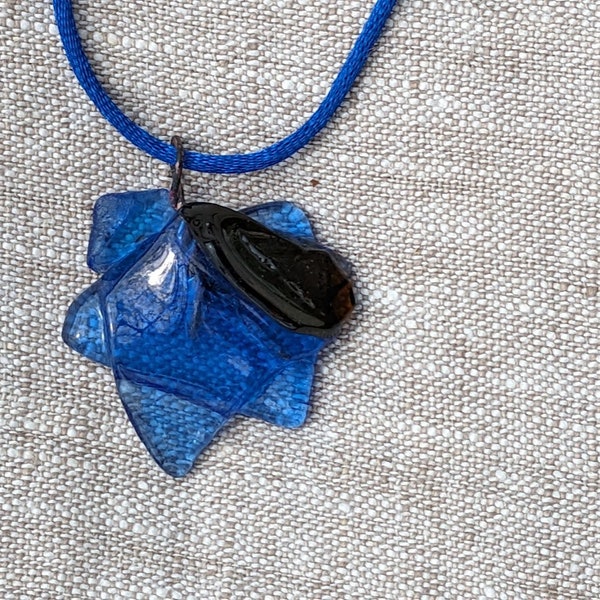 Deep Blue Star, Beach Glass Necklace, Sea Glass Jewelry, Blue Glass Pendant – A Perfect Gift for All!
