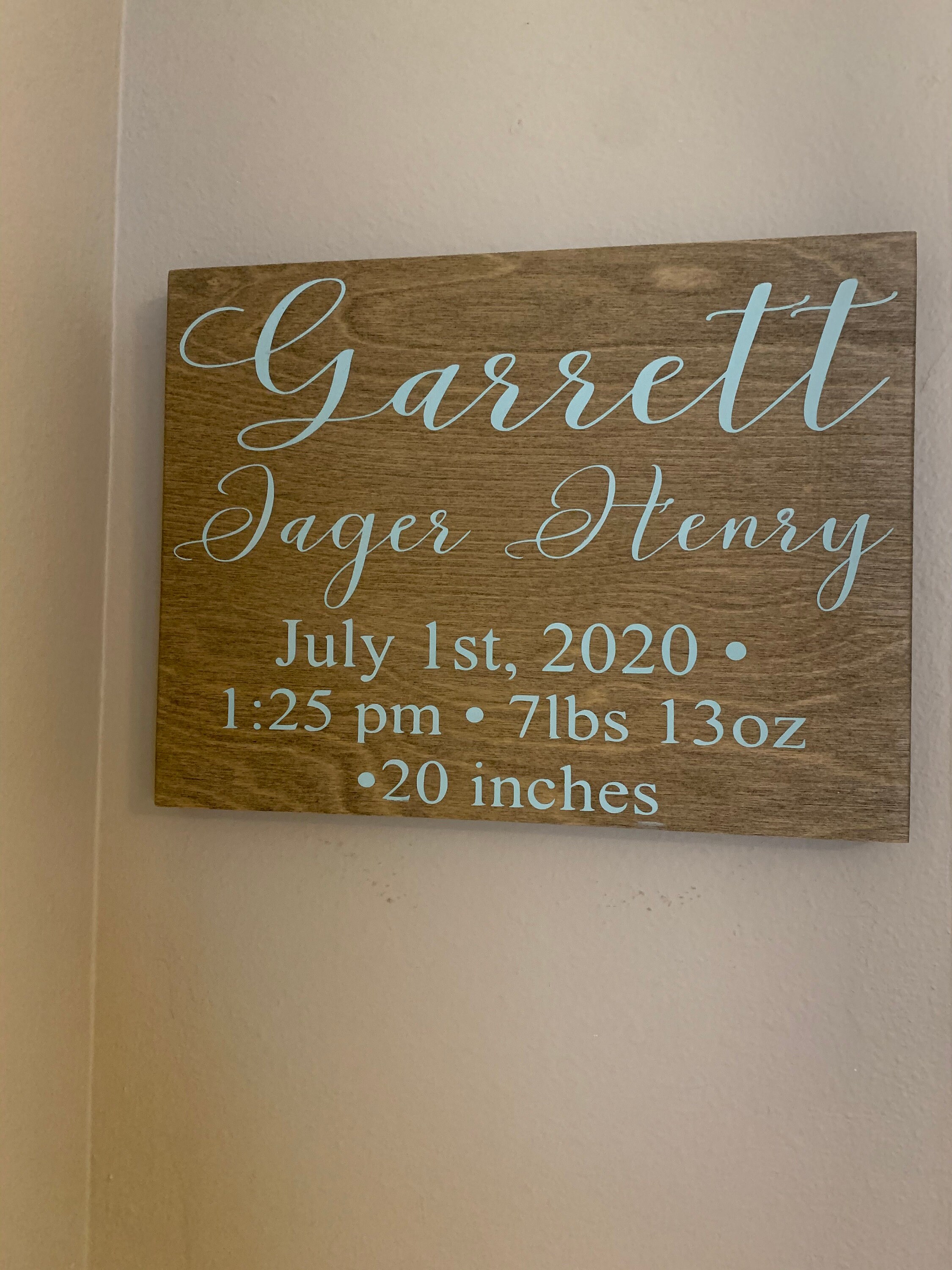 Hand Painted Newborn Sign/ Birth Announcement Sign - Etsy