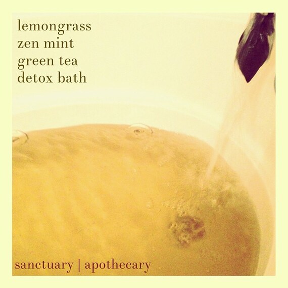 Items similar to lemongrass zen mint green tea detox bath tea NOW