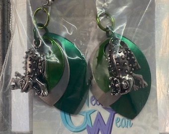 Handmade Scalemallie Earrings with Frog Prince Charm