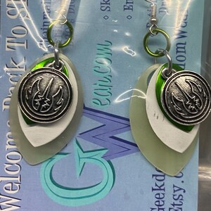 Handmade Scalemallie Earrings with Light Side Charm
