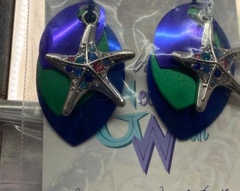 Handmade Scalemallie Earrings with Starfish Charm