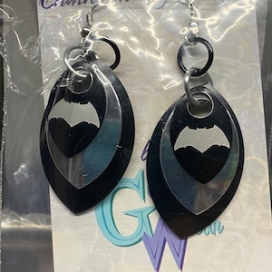 Handmade Scalemallie Earrings with Dark Knight Charms