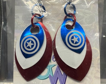 Handmade Scalemallie Earrings with Super Shield Charm