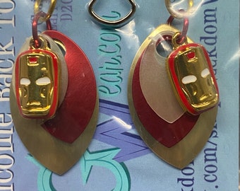 Handmade Scalemallie Earrings with Super Hero Charm