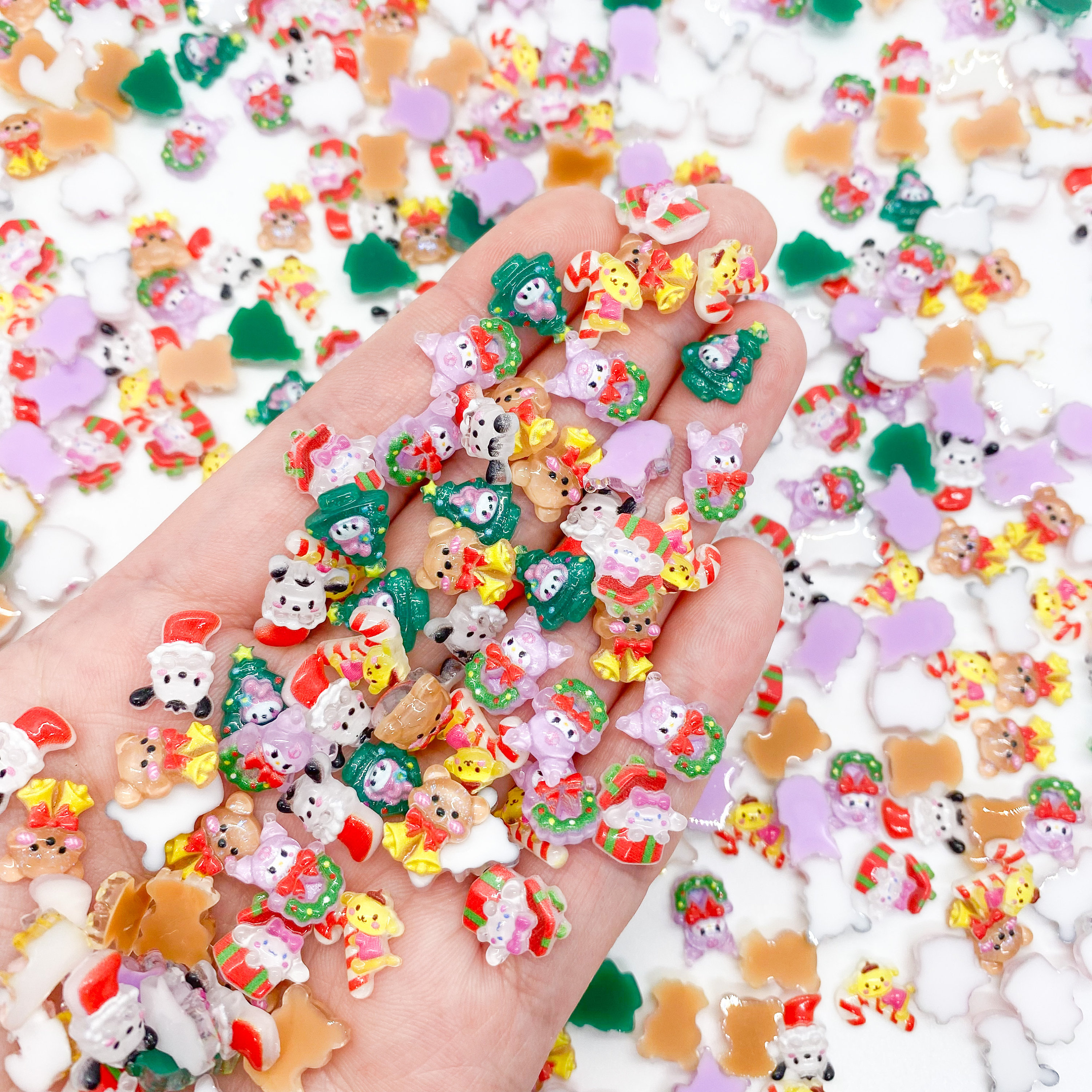 Kawaii San Christmas Mix Resin Nail Charms, Nail Art, Nail Decoration, DIY,  Jewelry Making Supplies 